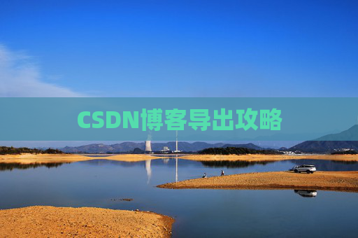 CSDN博客导出攻略